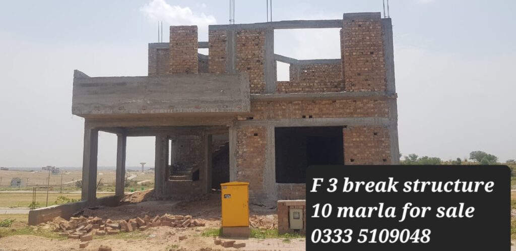 F5 break structure for sale in Lahore, Pakistan with Bahria Town Phase 8 connection.