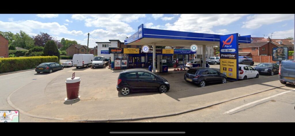 Premier Express petrol station and shop.