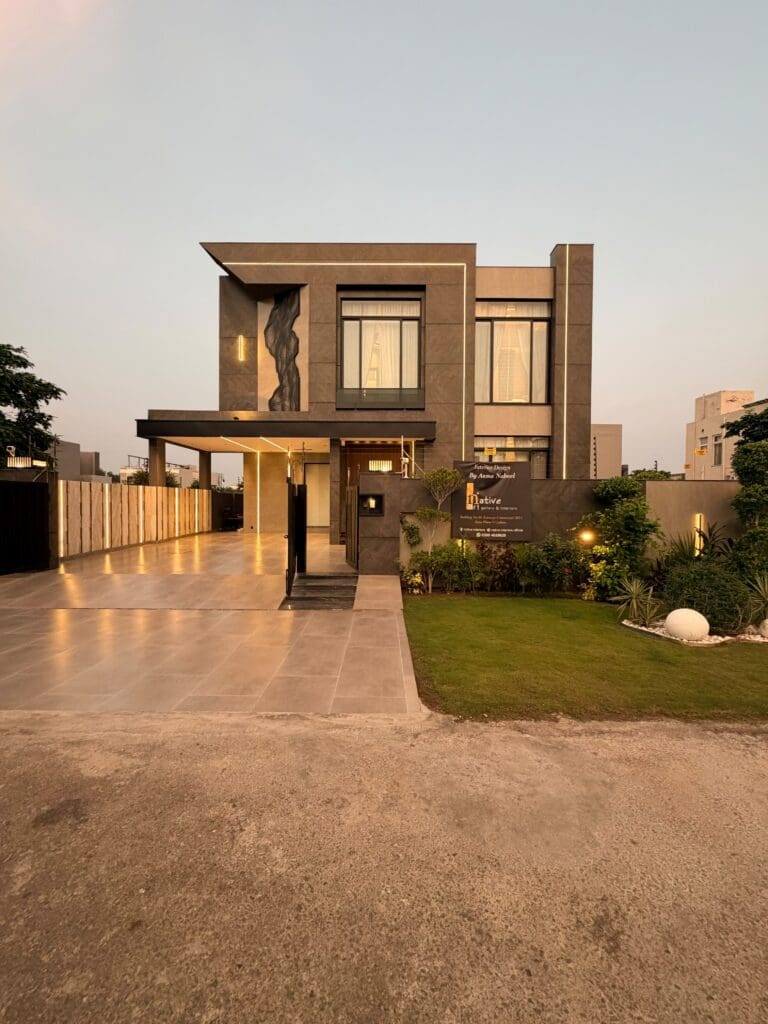 Sleek modern home with unique design